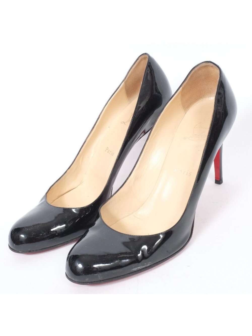 Christian Louboutin 41 US 11 Shoes Patent Leather Simple Pump Black